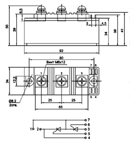 МТТ160-10 модуль тиристорный фото 3