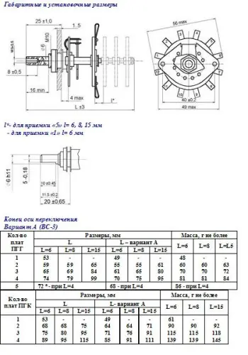 ПГК-4П2Н-К переключатель галетный фото 4