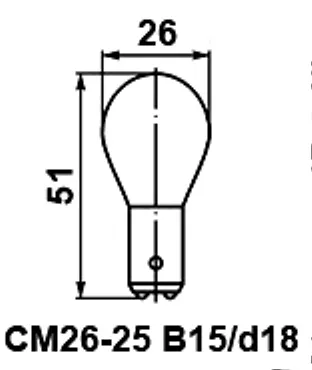СМ26-25 b15d/18 лампа накаливания фото 3 СМ26-25 b15d/18 лампа накаливания фото 3
