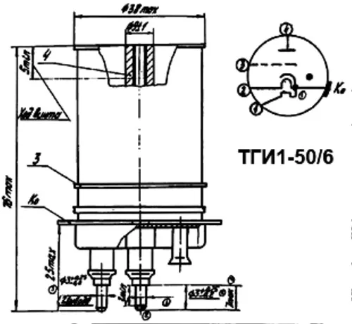 ТГИ1-50/6 тиратрон импульсный модуляторный фото 3 ТГИ1-50/6 тиратрон импульсный модуляторный фото 3