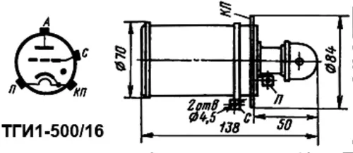 ТГИ1-500/16 тиратрон импульсный модуляторный фото 3
